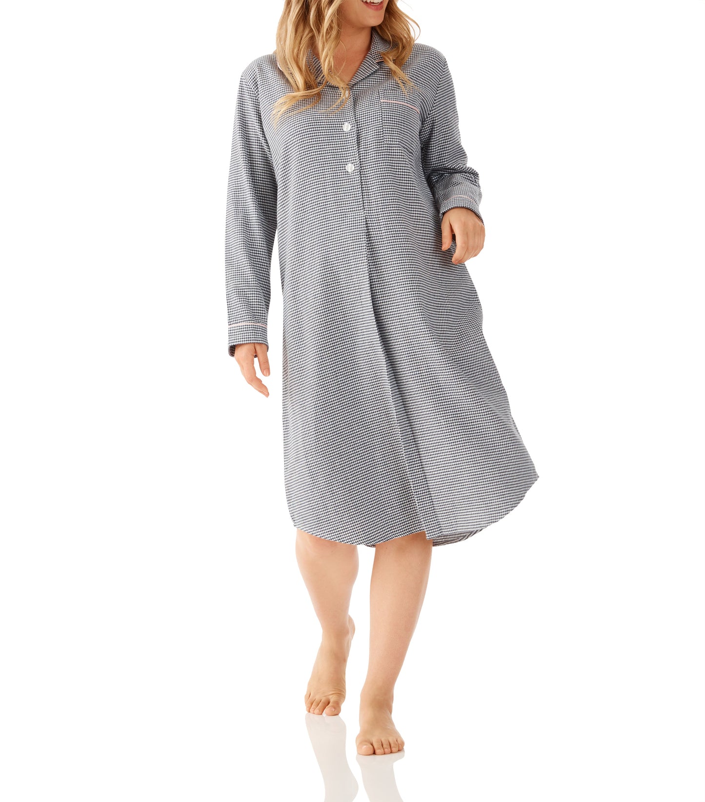 Ava Houndstooth Nightshirt