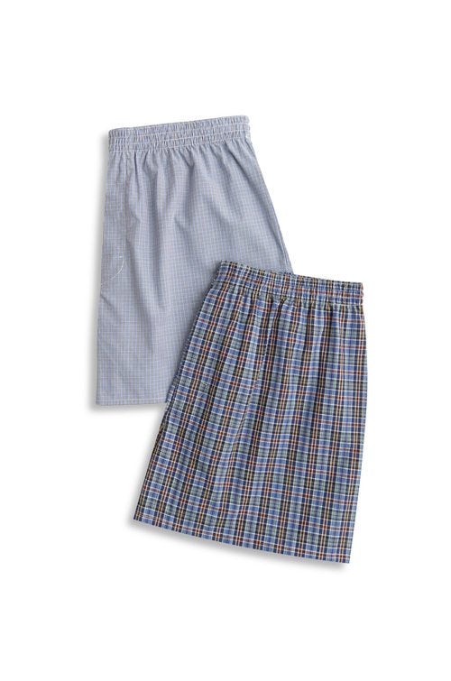 Cotton Check Boxer Shorts 2pk