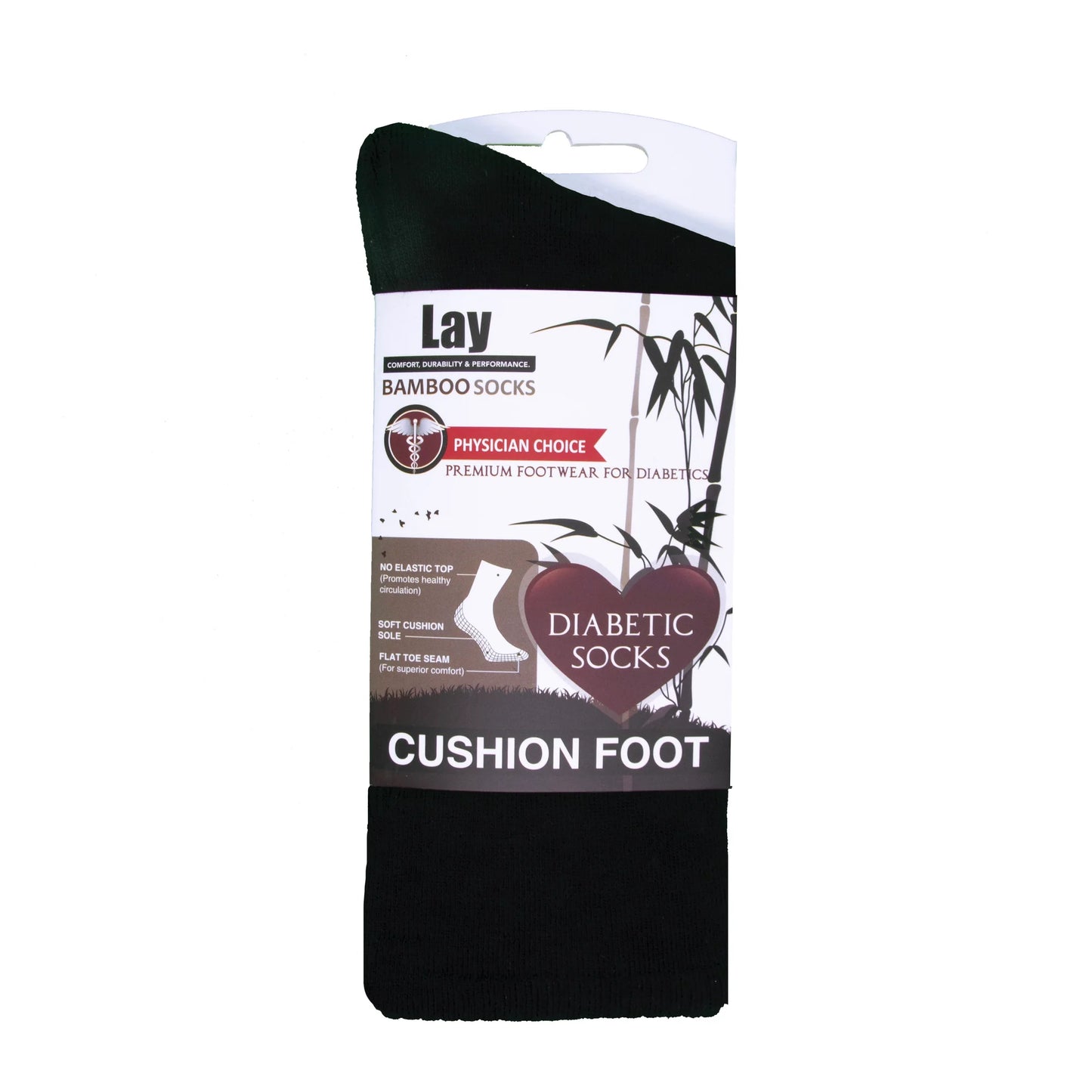 Bamboo Diabetic Socks 2pk