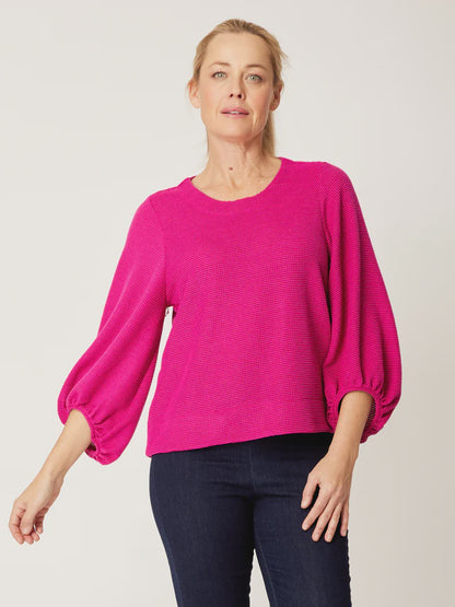 Colour Pop Balloon Sleeve Top 32250