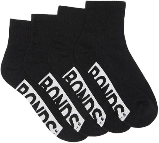 Cushioned Quarter Crew Socks Pk 4