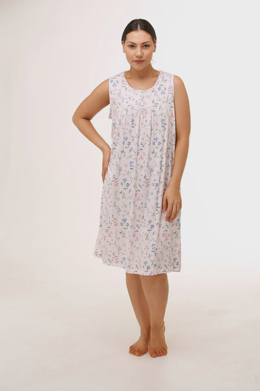 Meadownite Blue Sleeveless Nightie
