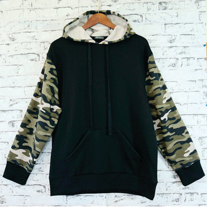 Contrast Camo Hoodie Mens