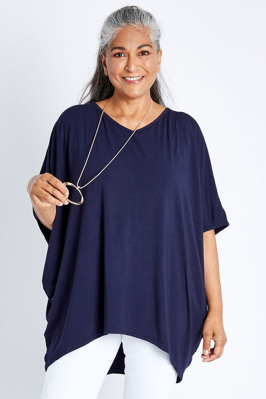 V Neck Bamboo Drape Top