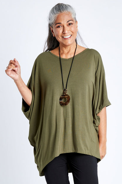 V- Neck Bamboo Drape Top