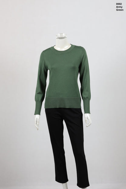 Round Neck Knit Top Ladies