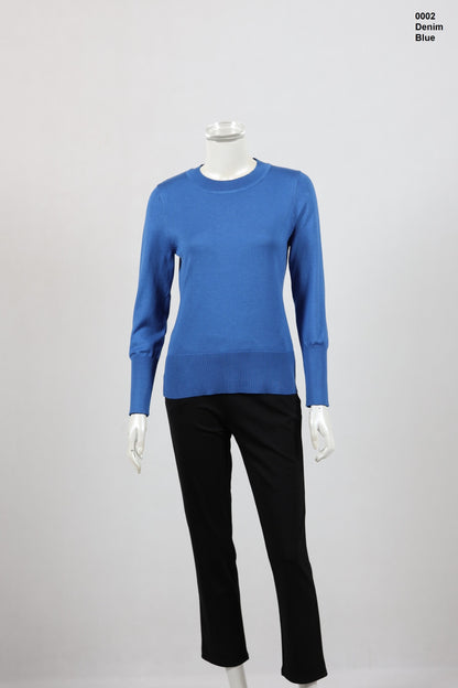 Round Neck Knit Top Ladies
