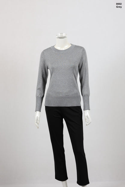 Round Neck Knit Top Ladies