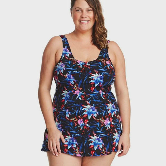 Mystic Hybiscus Spliced One Piece Swimsuit