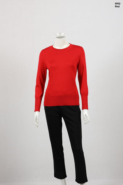 Round Neck Knit Top Ladies