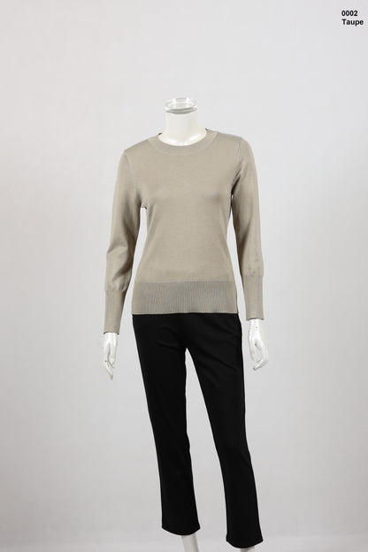 Round Neck Knit Top Ladies
