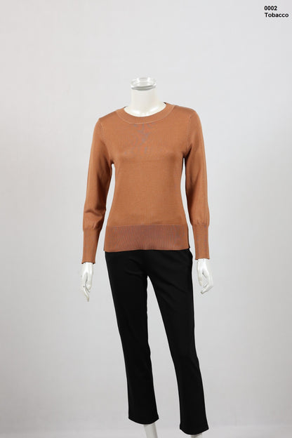 Round Neck Knit Top Ladies